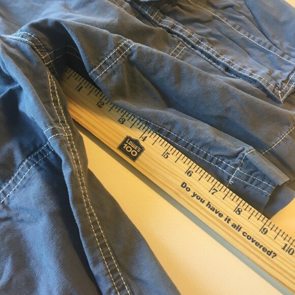 Nautica Cargo Shorts Mens Size 34 Navy Blue 90s Y2K - Picture 7 of 10